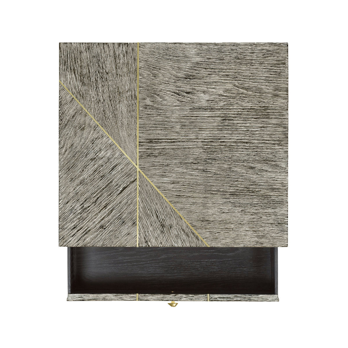 Geometric 1 - Drawer Solid Wood Nightstand