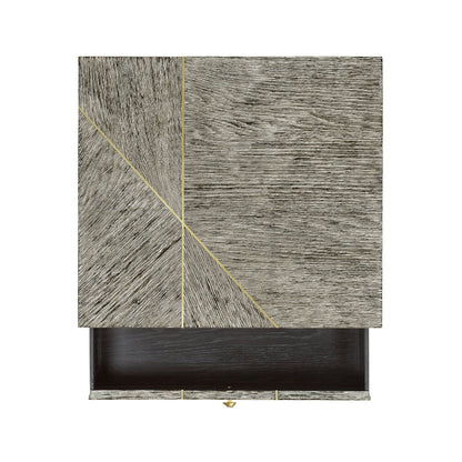 Geometric 1 - Drawer Solid Wood Nightstand