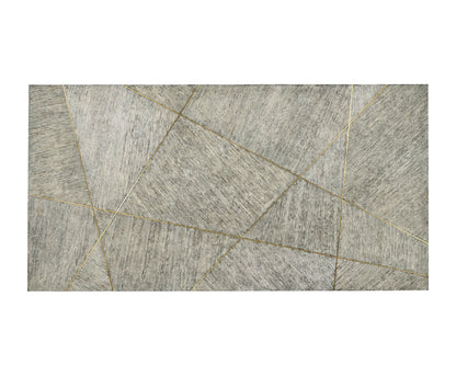 Geometric Solid Wood Dining Table