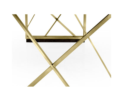 Geometric Solid Wood Dining Table