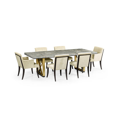 Geometric Solid Wood Dining Table