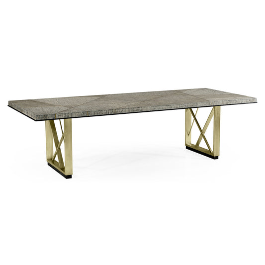 Geometric Solid Wood Dining Table