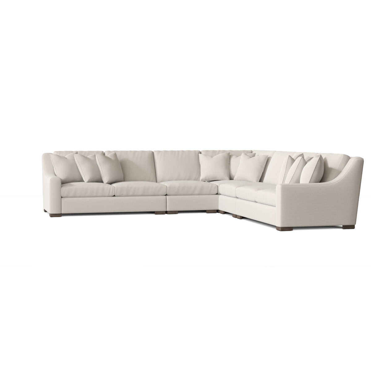 Germain 140" Wide Symmetrical Down Cushion Corner Sectional