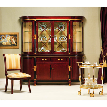 Gigasso Solid Wood Lighted China Cabinet