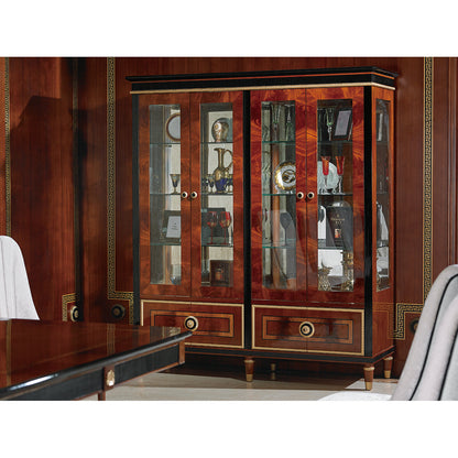 Giovanni Solid Wood Lighted China Cabinet