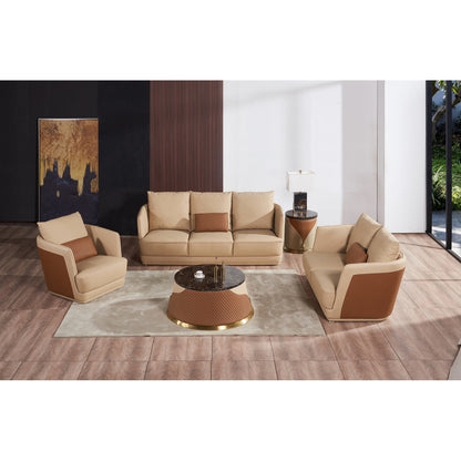 Glamour Leather Club Chair Chair with Ottoman