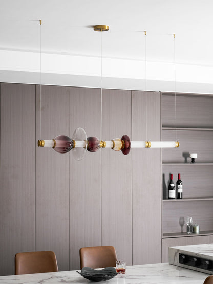 Glass Bead Linear Pendant Light