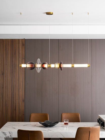 Glass Bead Linear Pendant Light