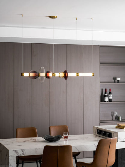 Glass Bead Linear Pendant Light
