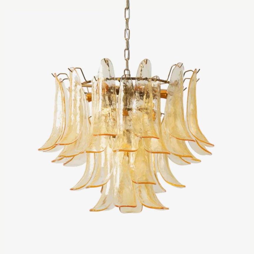 Glass Leaf Chandelier