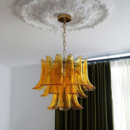 Glass Leaf Chandelier