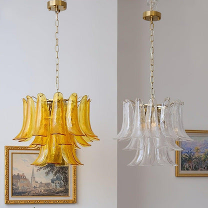 Glass Leaf Chandelier