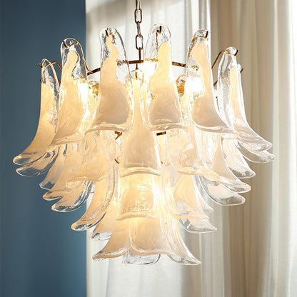 Glass Leaf Chandelier
