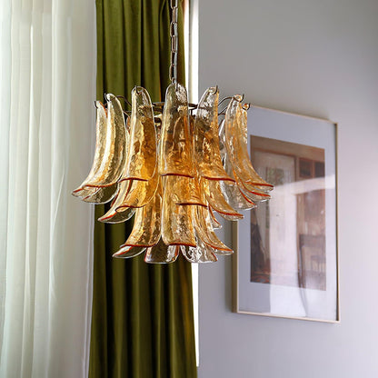 Glass Leaf Chandelier