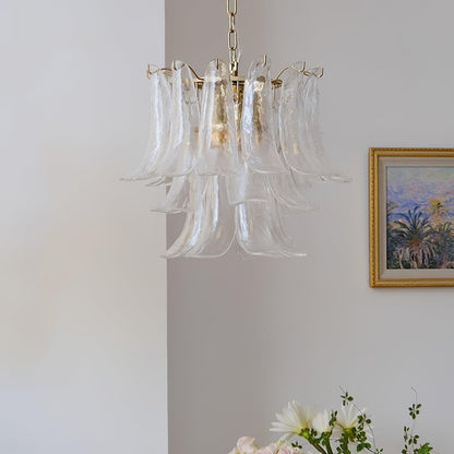 Glass Leaf Chandelier