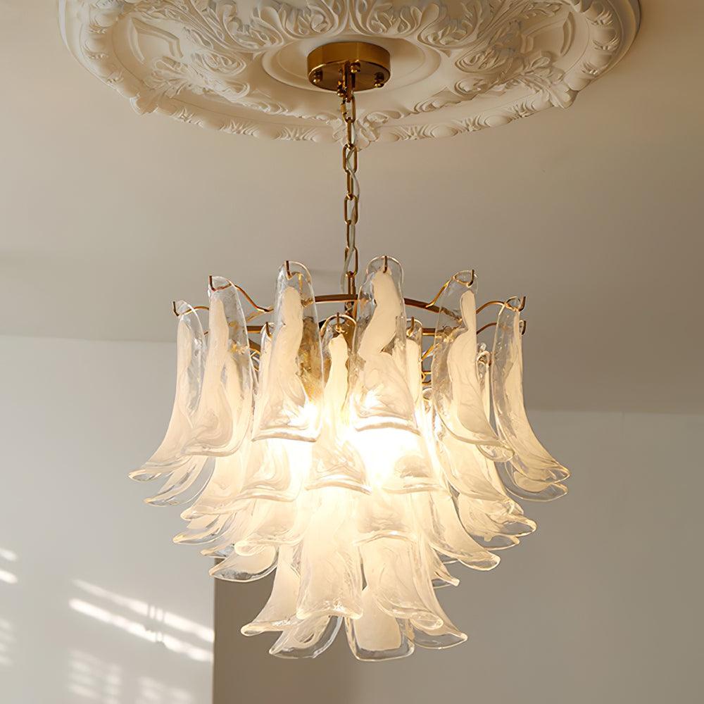 Glass Leaf Chandelier
