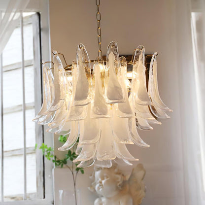 Glass Leaf Chandelier