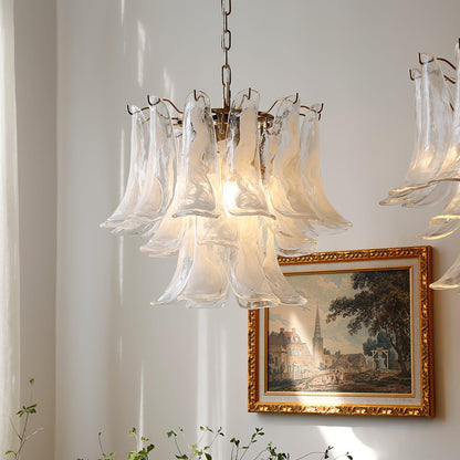 Glass Leaf Chandelier