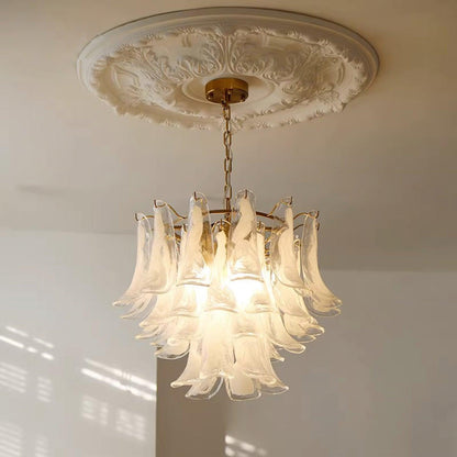Glass Leaf Chandelier