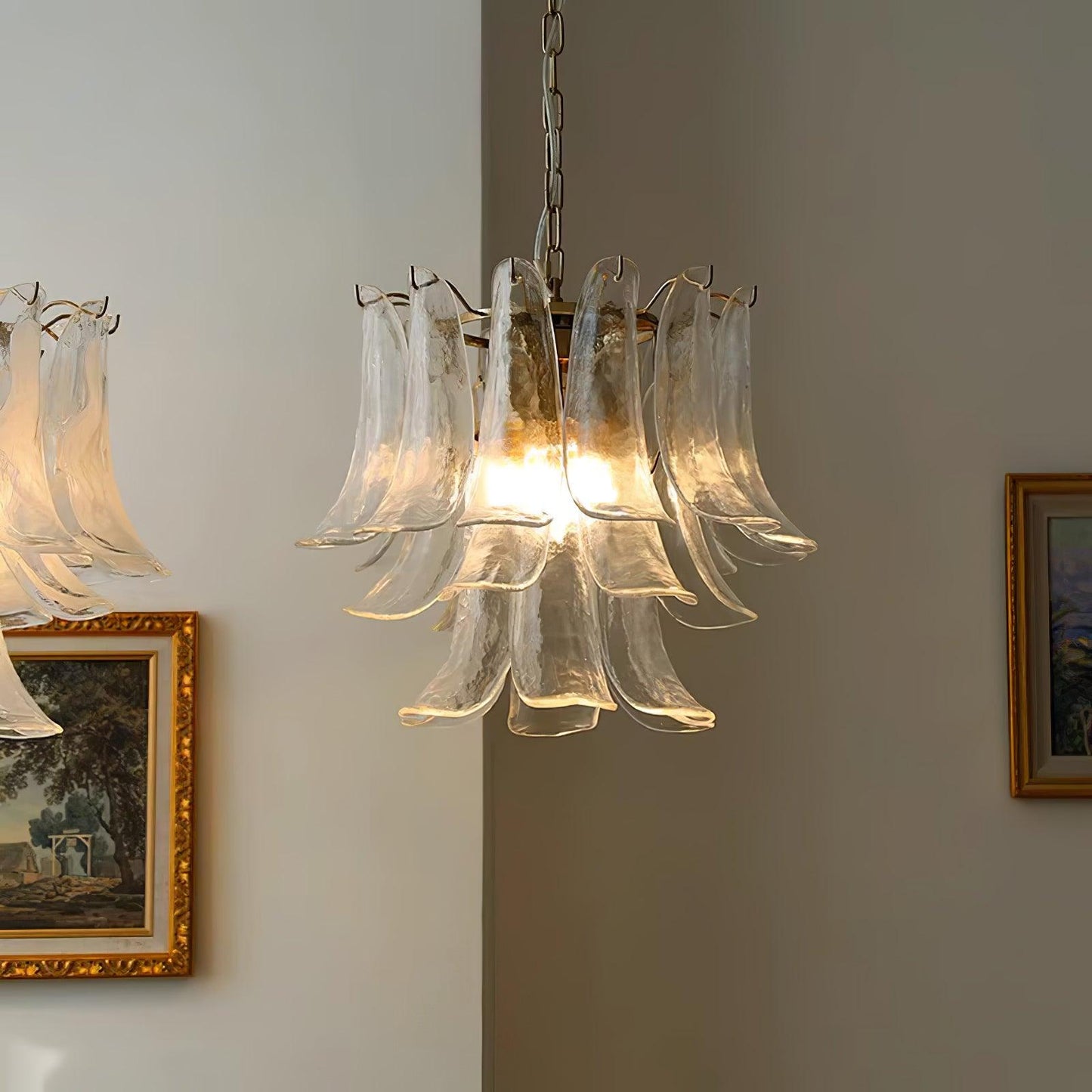 Glass Leaf Chandelier