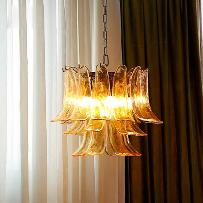Glass Leaf Chandelier