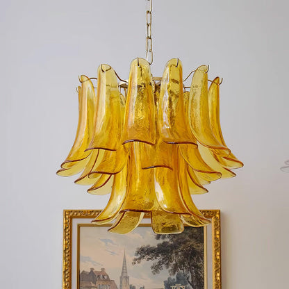 Glass Leaf Chandelier