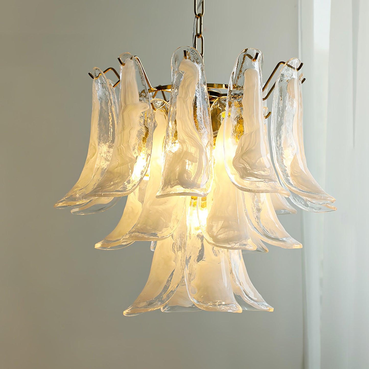 Glass Leaf Chandelier