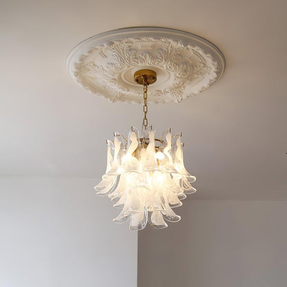 Glass Leaf Chandelier