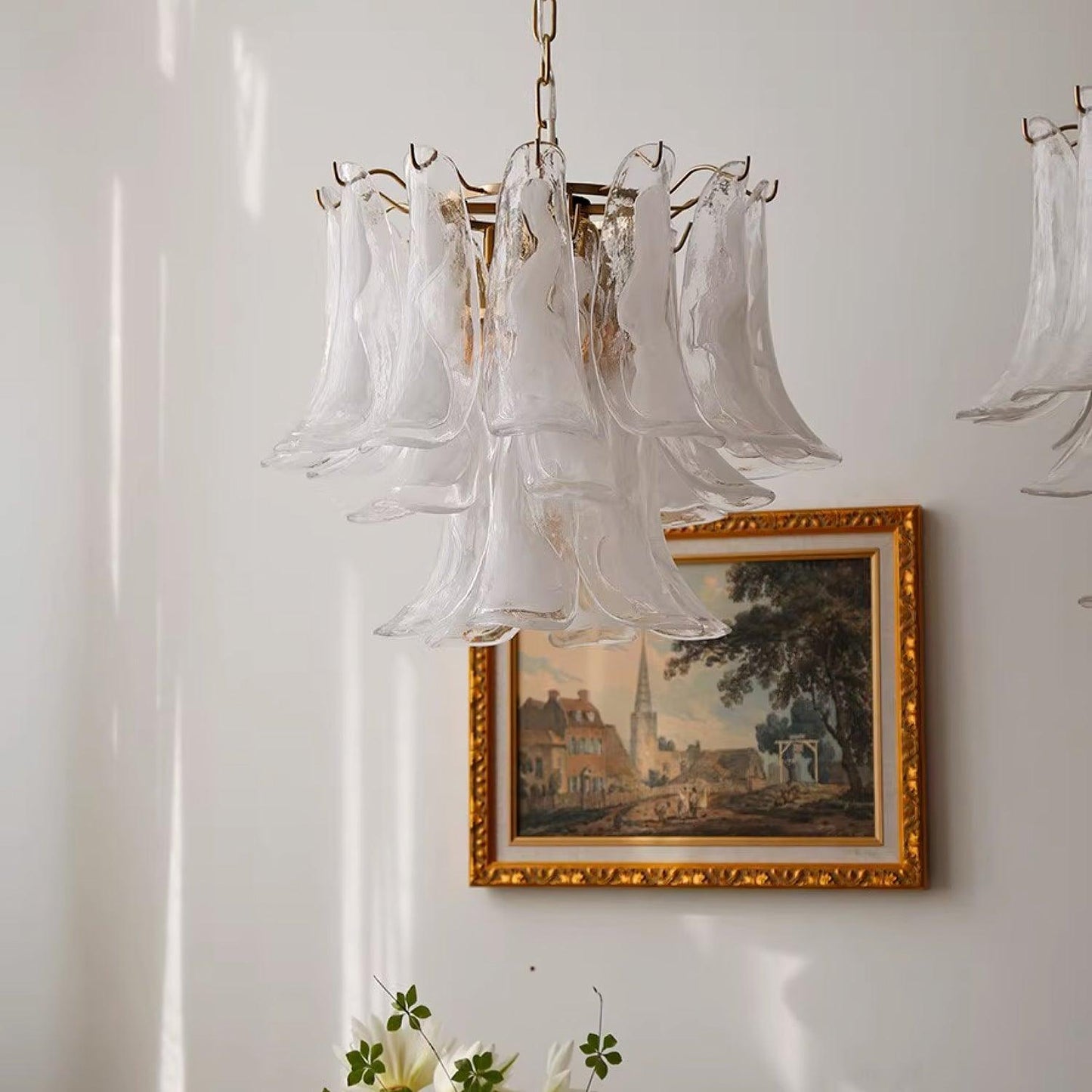 Glass Leaf Chandelier