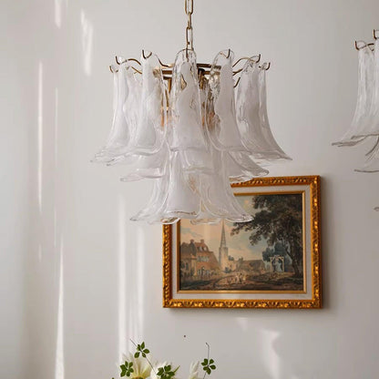 Glass Leaf Chandelier