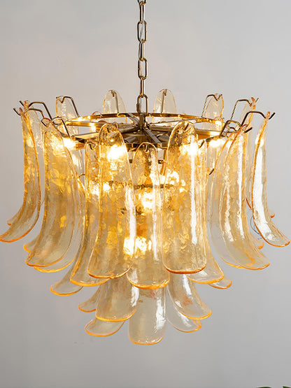 Glass Leaf Chandelier