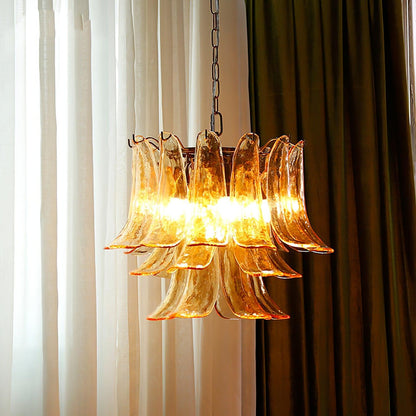 Glass Leaf Chandelier