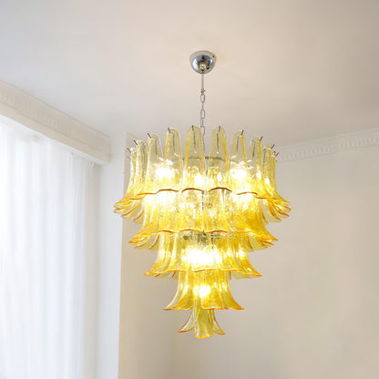 Glass Leaf Chandelier