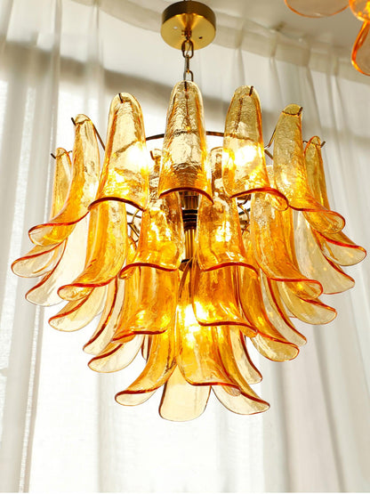 Glass Leaf Chandelier