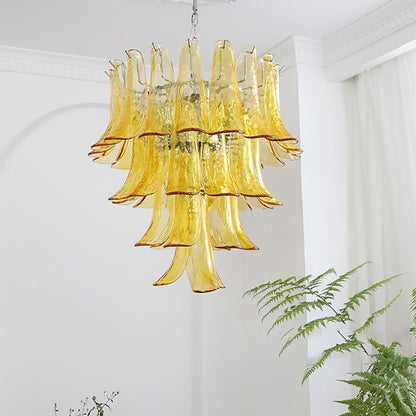 Glass Leaf Chandelier