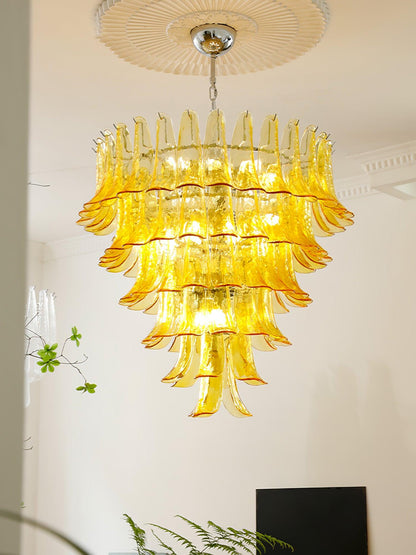 Glass Leaf Chandelier