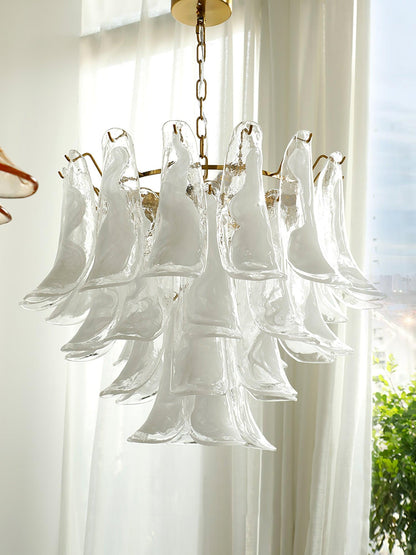 Glass Leaf Chandelier