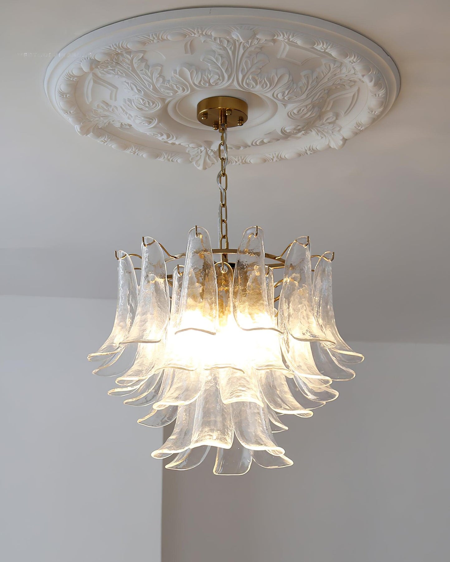 Glass Leaf Chandelier