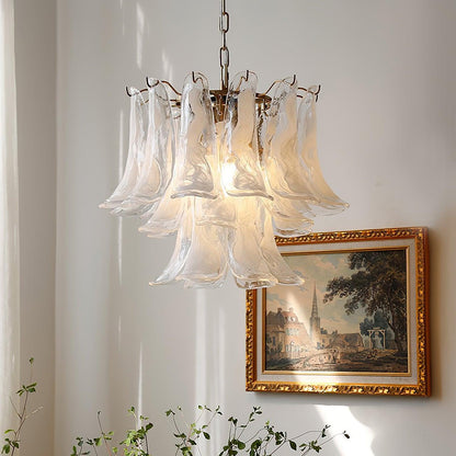 Glass Leaf Chandelier