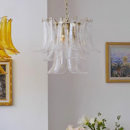 Glass Leaf Chandelier