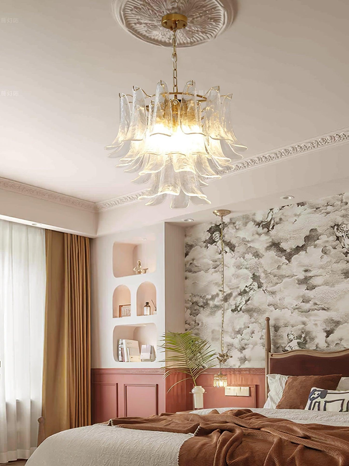 Glass Leaf Chandelier