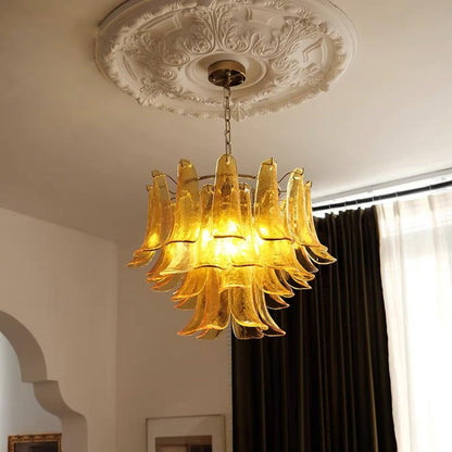 Glass Leaf Chandelier