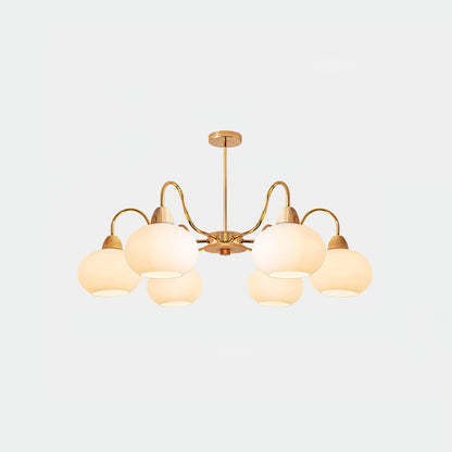Glass Persimmon Chandelier