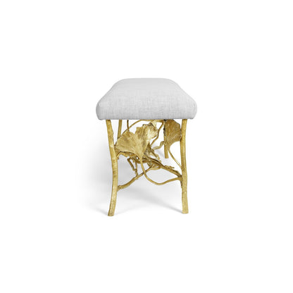 Golden Ginkgo Upholstered Bench
