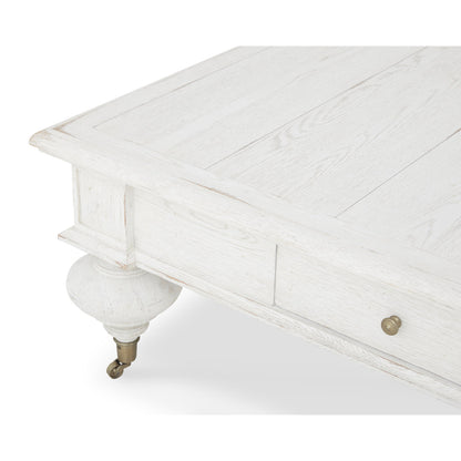 Grand Oak Cocktail Table - White