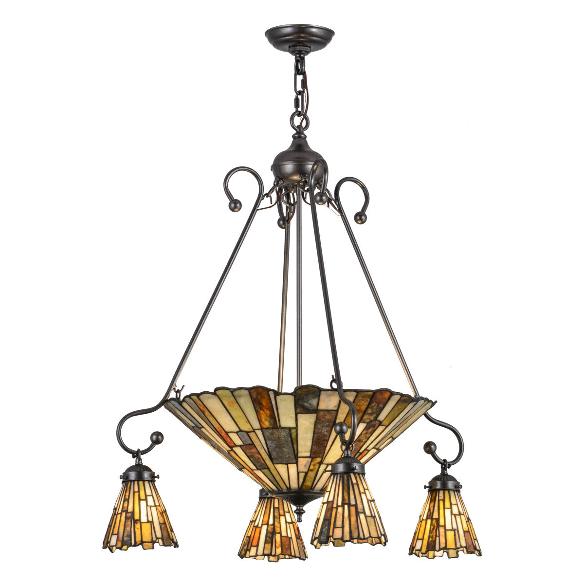 Greenbriar Oak 7 - Light Chandelier