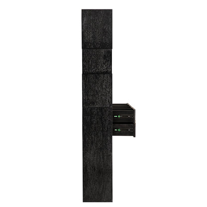 Grobius Bookcase, Hand Rubbed Black