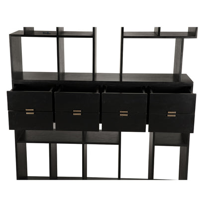 Grobius Bookcase, Hand Rubbed Black