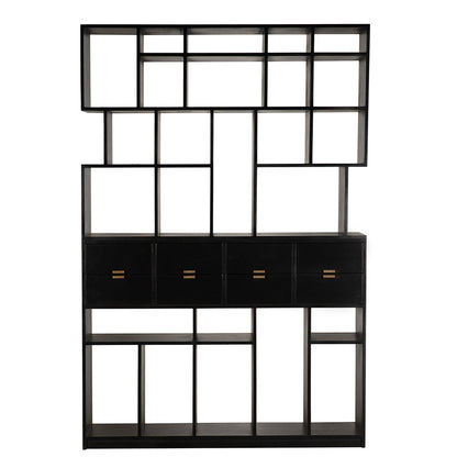 Grobius Bookcase, Hand Rubbed Black