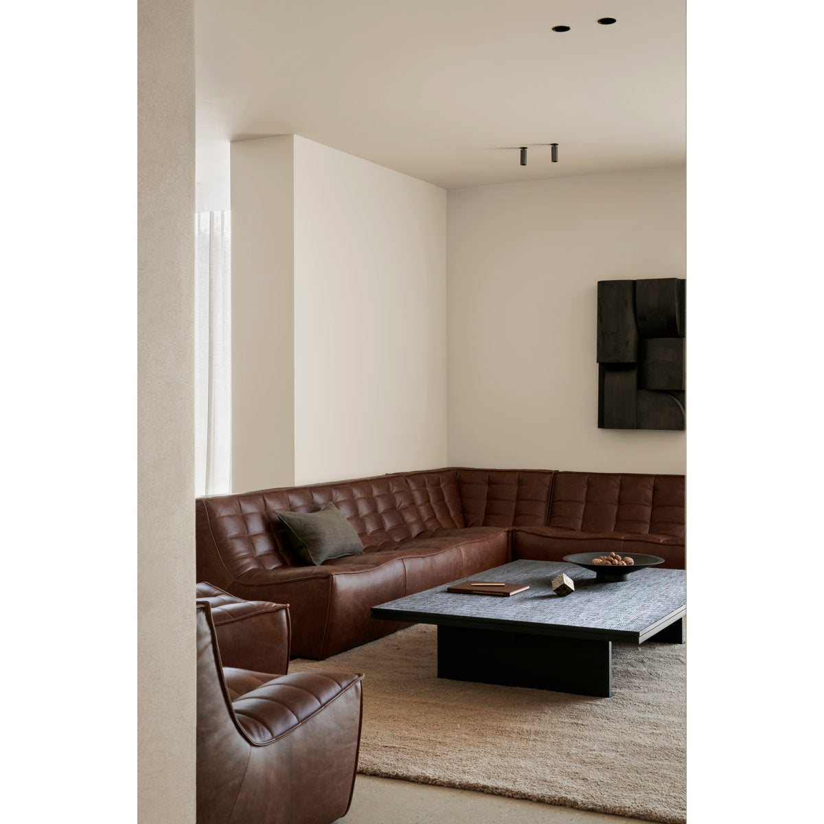 Grooves Solid Wood Coffee Table